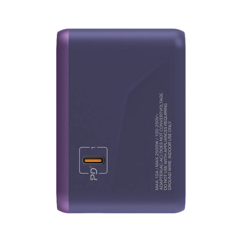Momax UA8AU 1-World 70W GaN 5 Ports + AC Travel Adaptor - Purple - Image 5