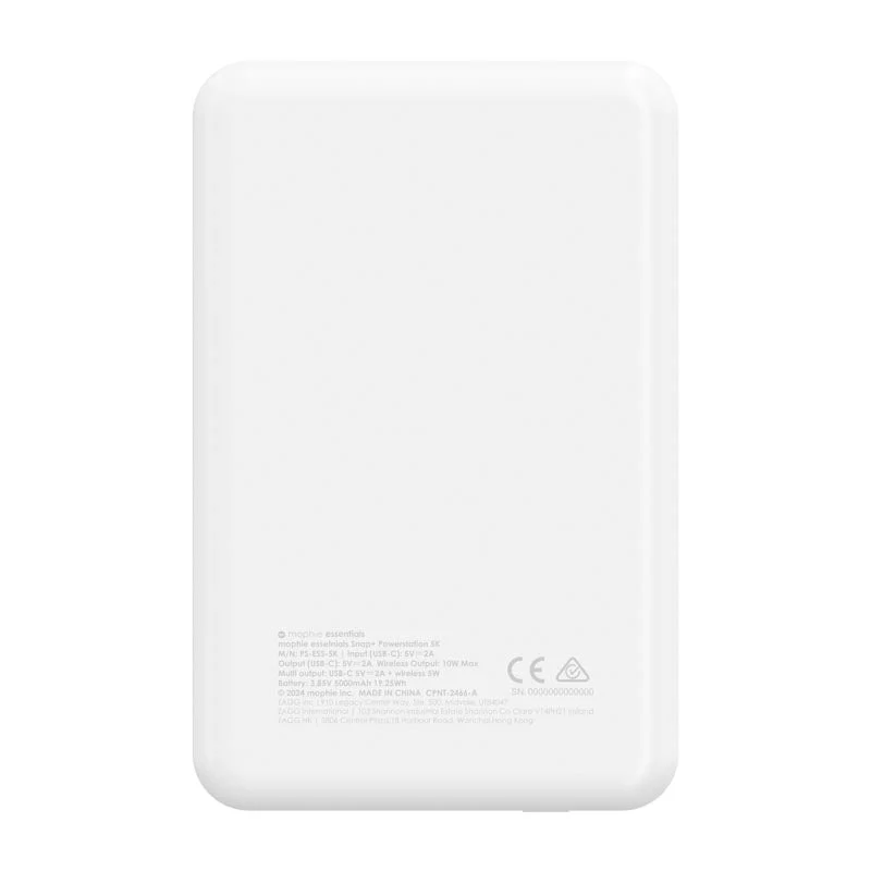 Mophie MP-401112181 Snap+ Powerstation 5K Power Bank (White) - Image 2