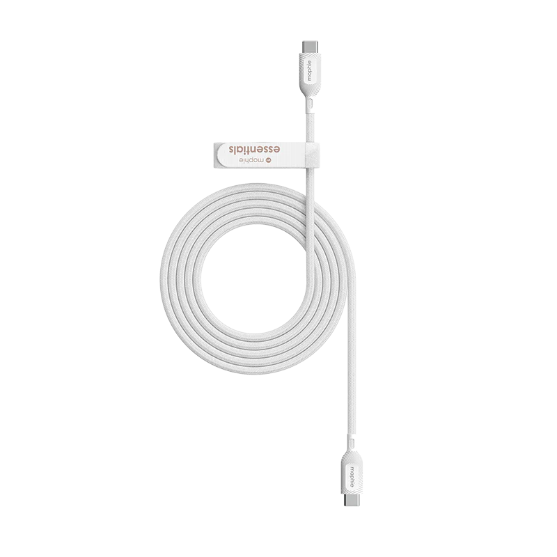 Mophie MP-40912187 Essentials Braided C to C 60W 2M (White) - Image 3
