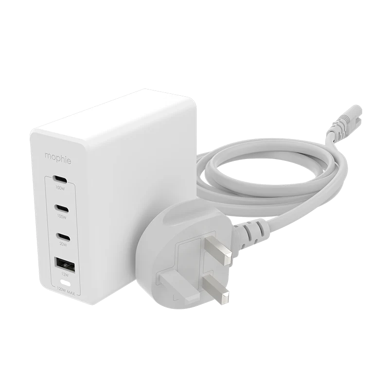 Mophie MP-409909310 Wall Adapter USB-C PD HUB 120W GAN (White) - Image 4