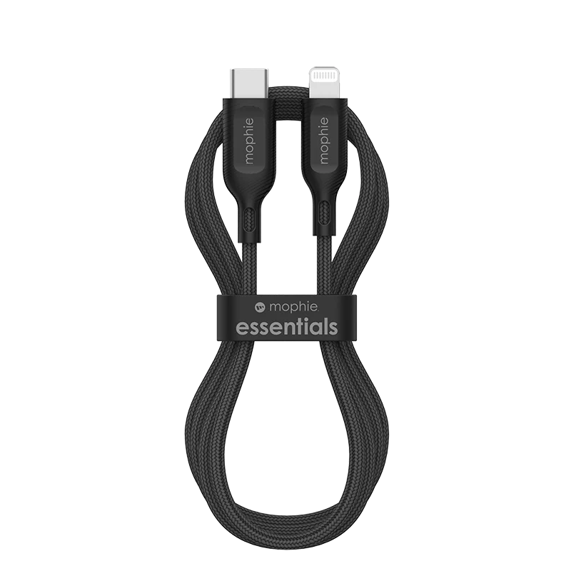 Mophie TN-1M-Braided-FG USB-C to Lightning Essential (Black)