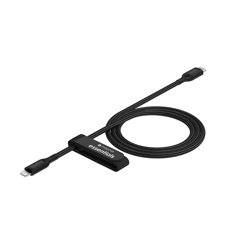 Mophie TN-1M-Braided-FG USB-C to Lightning Essential (Black) - Image 2