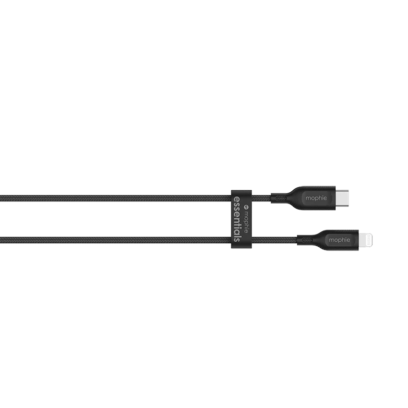 Mophie TN-1M-Braided-FG USB-C to Lightning Essential (Black) - Image 3
