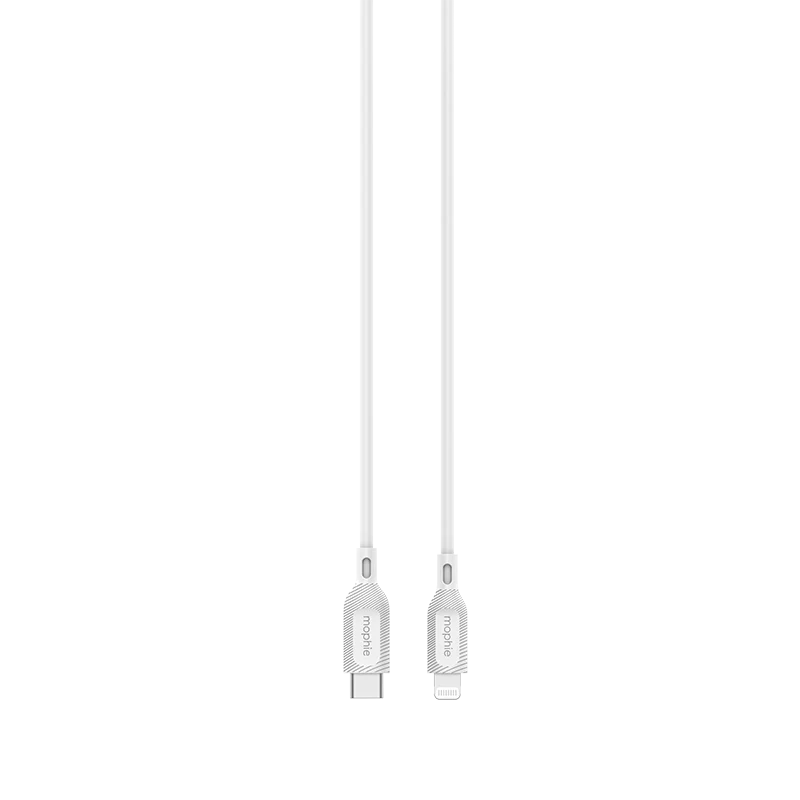 Mophie TN-1M-TPE-FG USB-C to Lightning Essential Cable (White) - Image 2