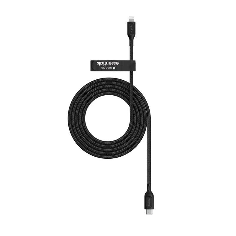 Mophie TN-2M-Braided-FG USB-C to Lightning Essential (Black) - Image 3