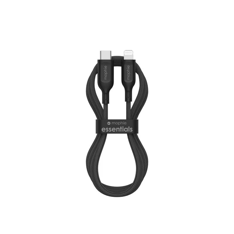 Mophie TN-2M-Braided-FG USB-C to Lightning Essential (Black) - Image 4