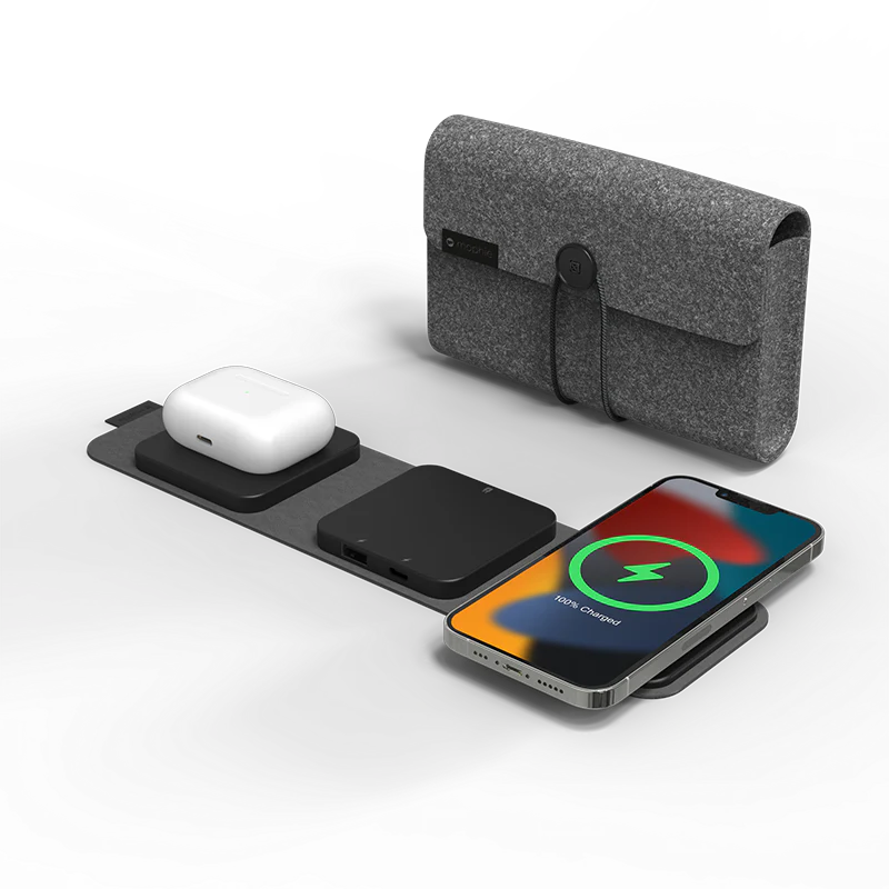 Mophie Wireless Snap+ Multi-Device Travel Charging Pad (Black) - Image 4