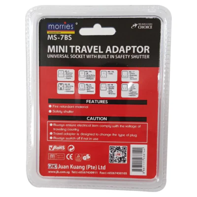 Morries MS-7BS Mini Travel Adaptor (UK 3 Pin Plug) - Image 6