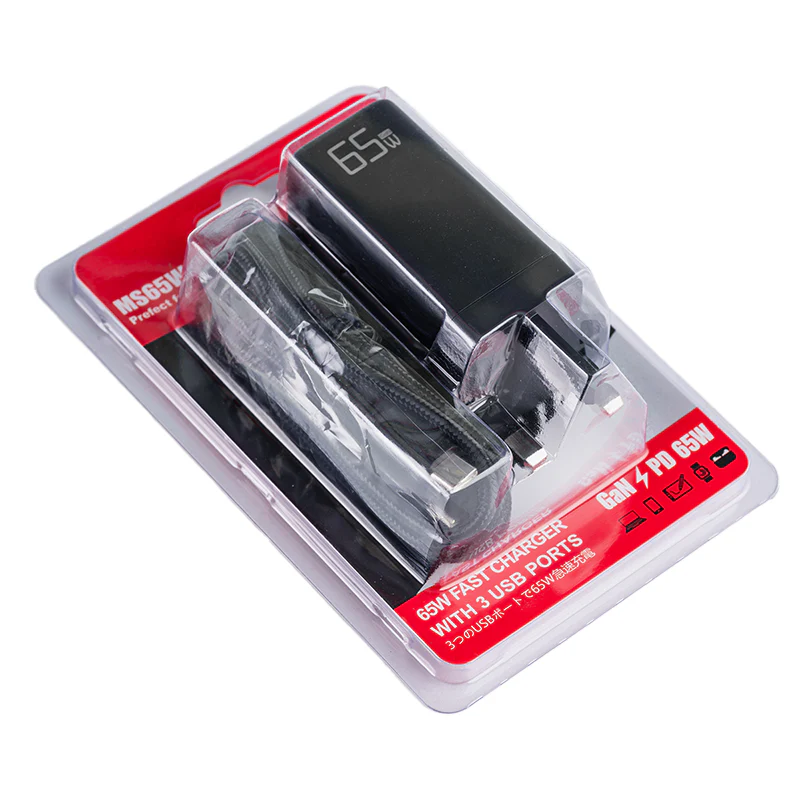 Morries MS65WGFC(BK) 65W 2C1A Fast Charge Adapter come with 1.5M C Cable (Black) - Image 2