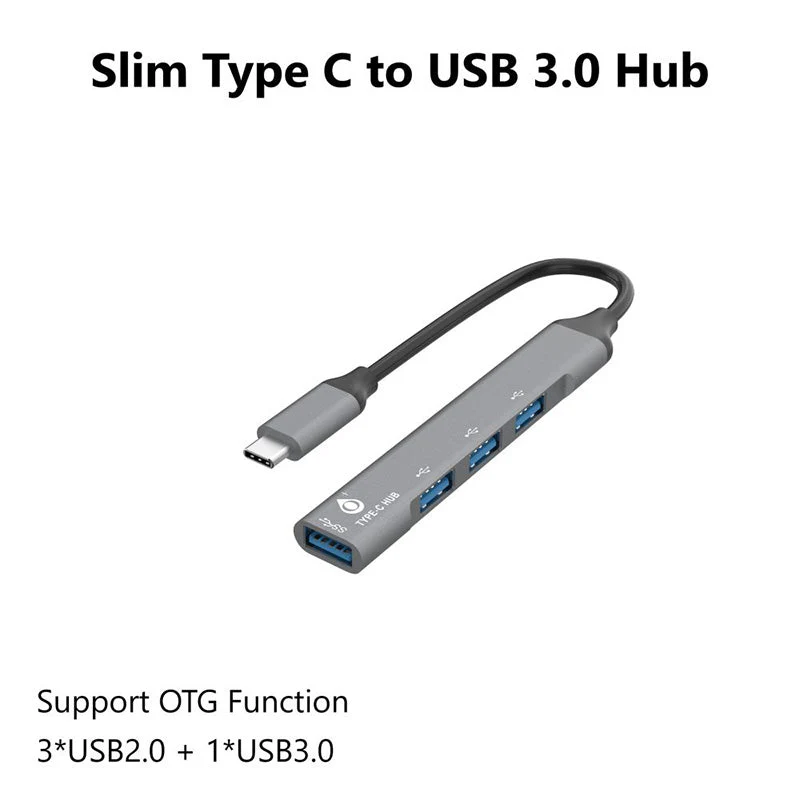 Moveteck NB1451 4-in-1 Type C to USB 3.0 Hub (Slim) - Image 3