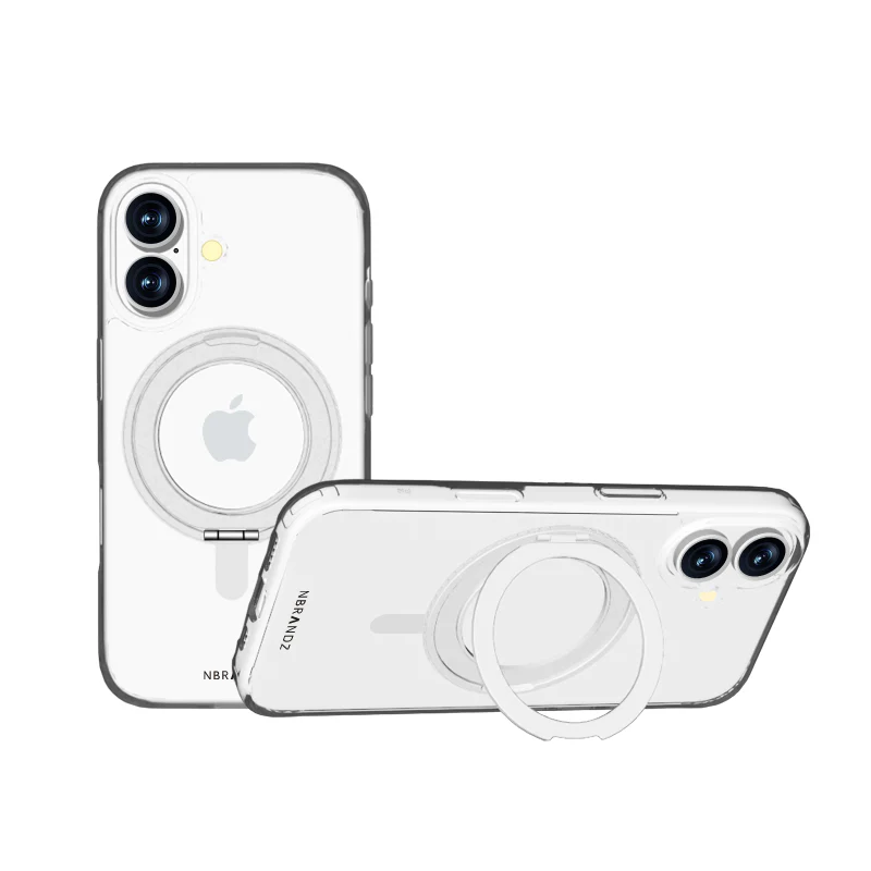 N.Brandz iPhone 16 N-Mag360-IP1661-CL/MagClairo 360 Rotated Stand Clear Case