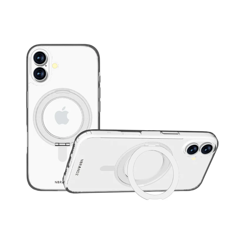 N.Brandz iPhone 16 Plus N-Mag360-IP1667-CL/MagClairo 360 Rotated Stand Clear Case - Image 4