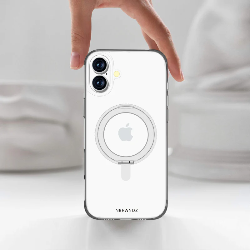 N.Brandz iPhone 16 Plus N-Mag360-IP1667-CL/MagClairo 360 Rotated Stand Clear Case - Image 6