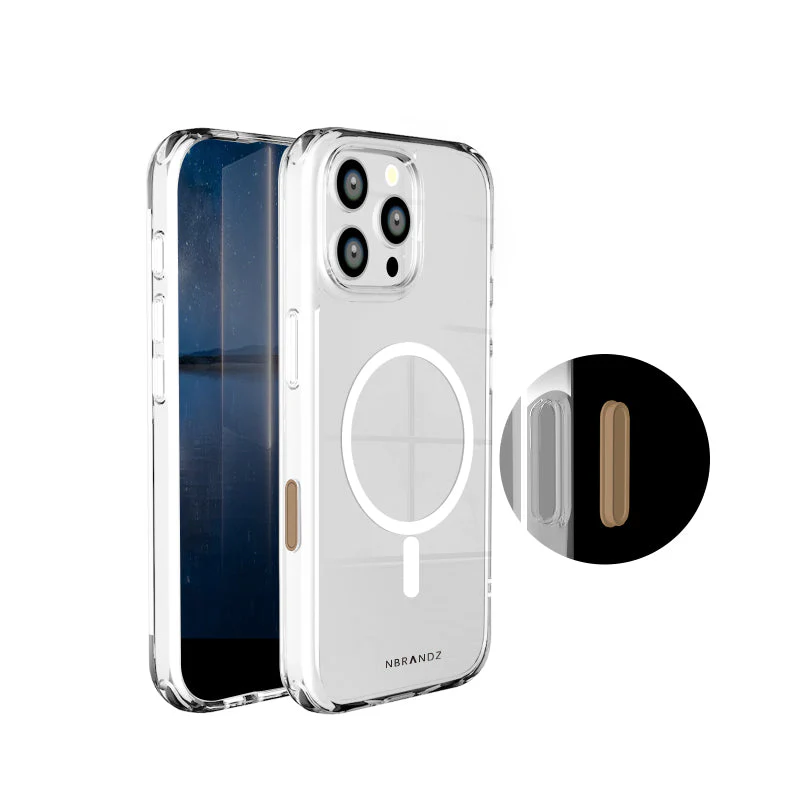 N.Brandz iPhone 16 Pro Max N-MagClair2-IP1669/MagClair Super Strong Magnetic Anti-Yellow Case with Camera Button - Image 2