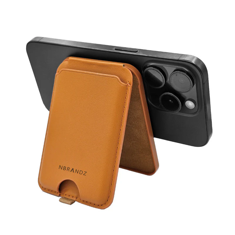 N.Brandz N-MagWallet2-BW/MagSafe Wallet Stand (Brown) - Image 3