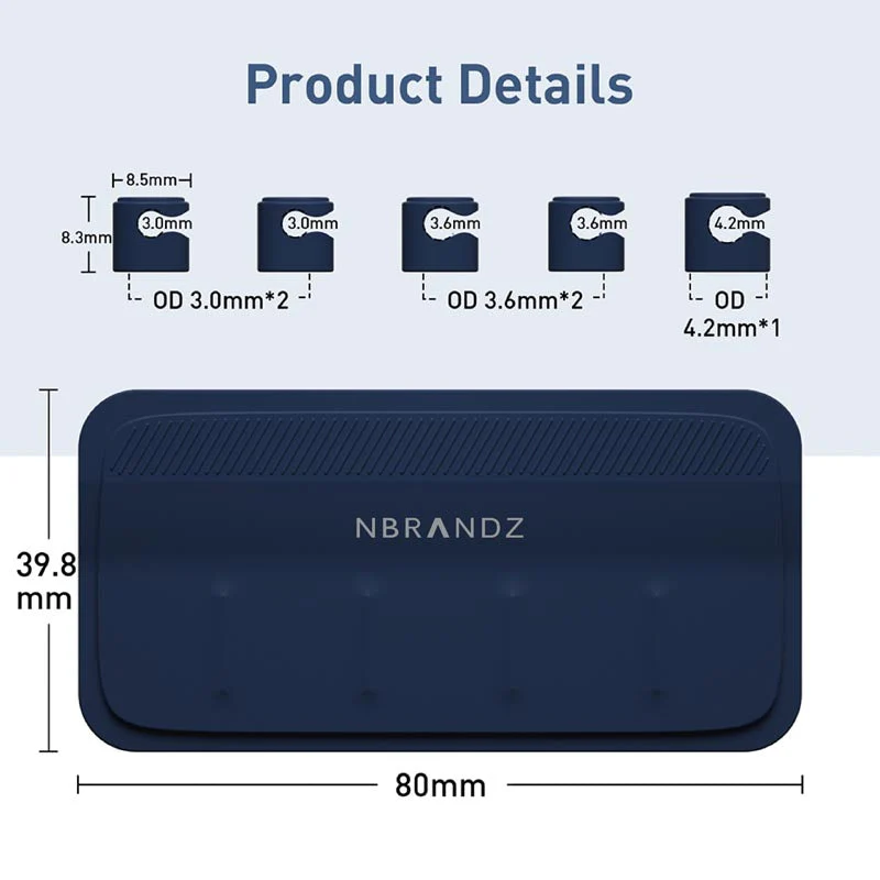 N.Brandz N-ORG05-GY Magnetic Cables Organiser with 5 Magnets Point (Grey) - Image 7