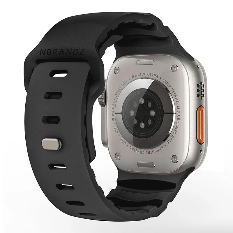 N.Brandz N-SBPro-49-BK Sport Band Pro for Apple Watch 49/46/45/44/42mm Series Ultra, 1-10/SE (Black) - Image 5