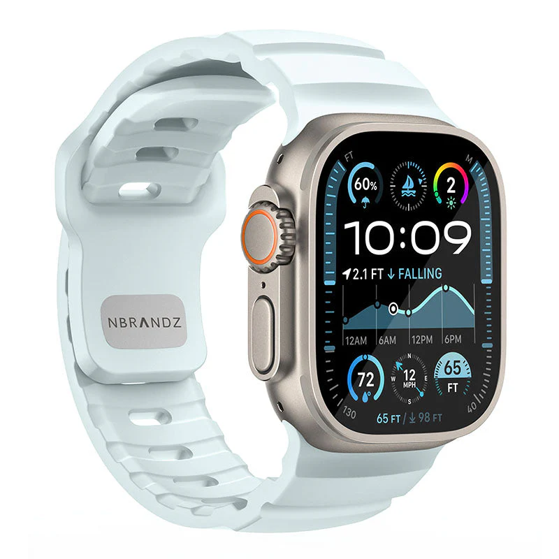 N.Brandz N-SBPro-49-IB Sport Band Pro for Apple Watch 49/46/45/44/42mm Series Ultra, 1-10/SE (Ice Blue) - Image 4