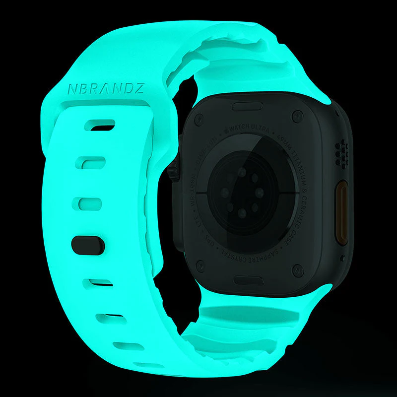 N.Brandz N-SBPro-49-LB Sport Band Pro for Apple Watch 49/46/45/44/42mm Series Ultra, 1-10/SE (Luminous Blue) - Image 6