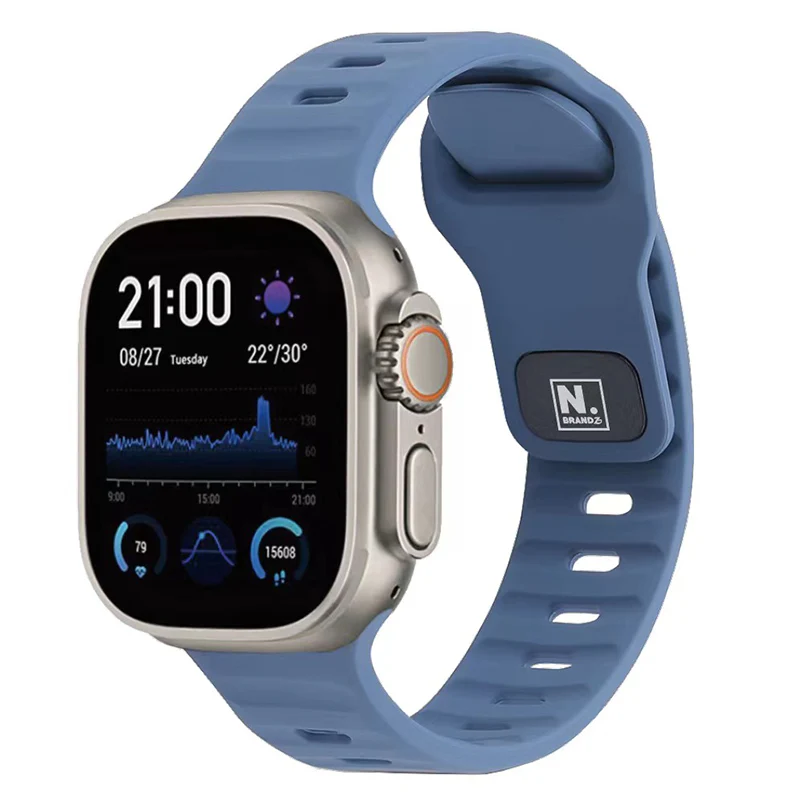 N.Brandz N-Sport49-NY 49mm/45mm/44mm/42mm UrbanStrap Sport Band For Apple watch (Navy)