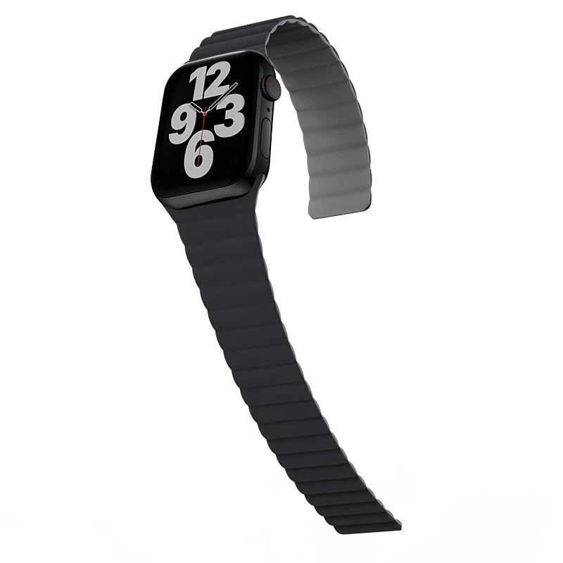 N.Brandz Urbanlife/N-WB41-LINKRE-MG/LINK 41mm/40mm/38mm-Midnight Grey Reversible Apple Watch Bands - Image 2