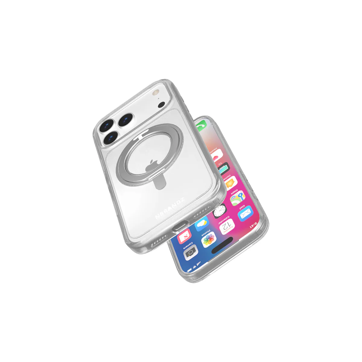Nbrandz/N Mag360-iPhone 17 Pro Max Clear Mag360 Touch 360 Rotation Protective Case - Image 2