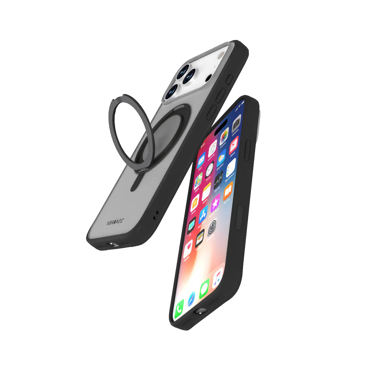 Nbrandz/N-Mag360-iPhone 17 Pro Max Matt Black Mag360 Touch 360 Rotation Protective Case - Image 3