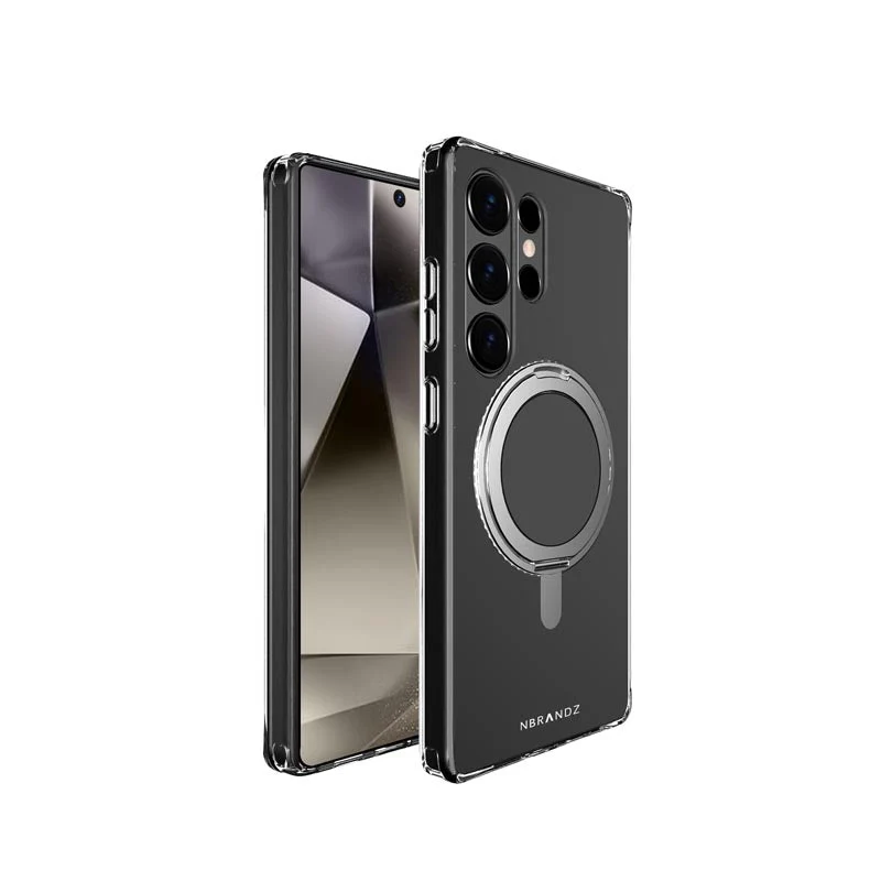 Nbrandz/N Mag360-S25U-CL/MagClair with 360 O Stand Samsung S25 Ultra Clear Protective Case - Image 4