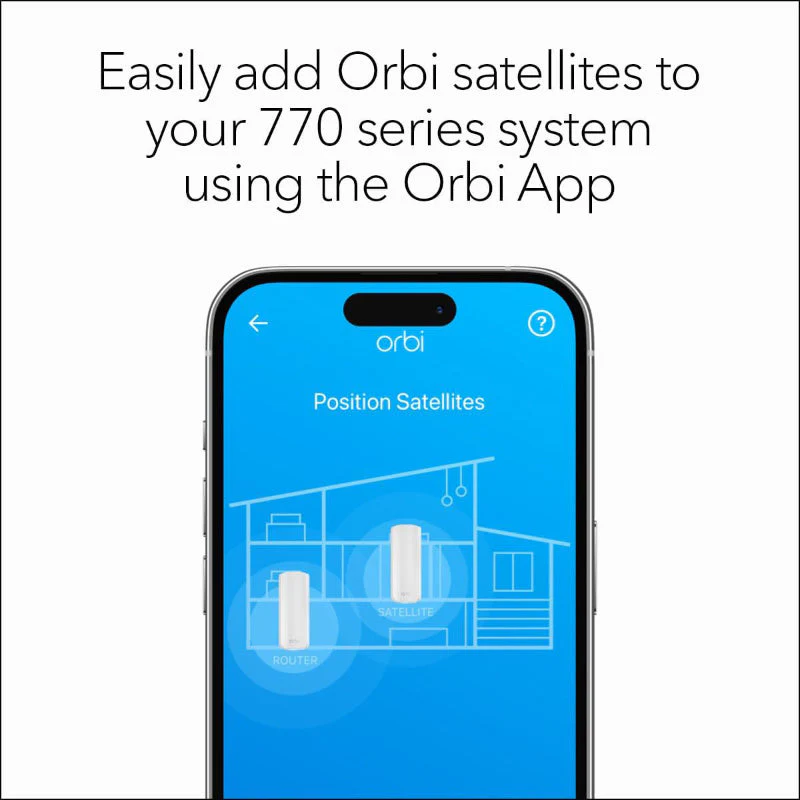Netgear Orbi 770 Tri-Band 2.5G Wi-Fi 7 Mesh Add-on Satellite - BE11000 11Gbps (RBE770) - Image 2