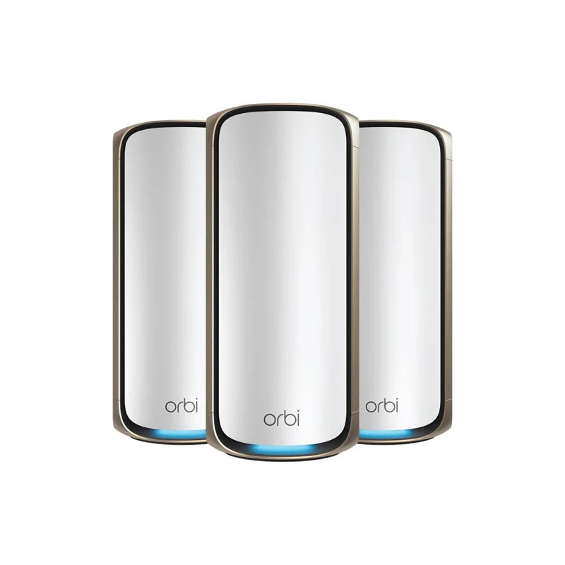 Netgear Orbi 970 Quad-Band WiFi 7 Mesh System - BE27000 27Gbps - 3-Pack - White (RBE973S)