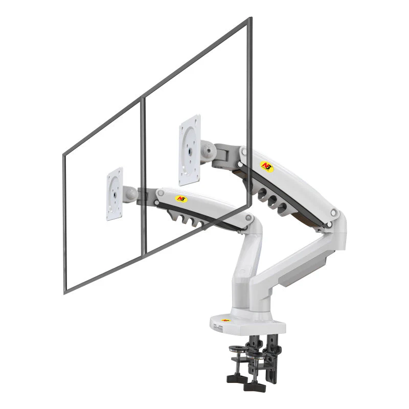 Northbayou F160 Dual Monitor Arm (White)