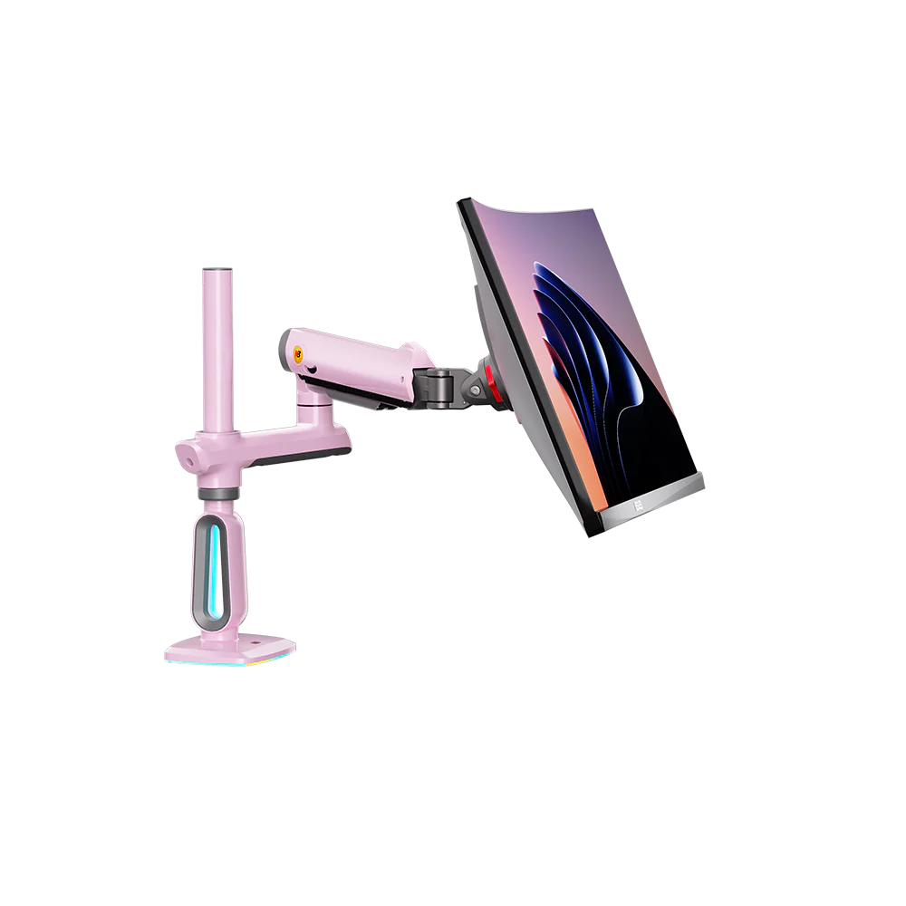 Northbayou J7 Gaming Monitor Arm Pink with RGB