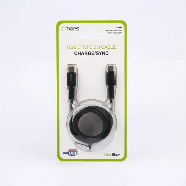 Omars OMCB003 USB-C to USB-C 3A Charging Cable 1.2M (Black) - Image 4
