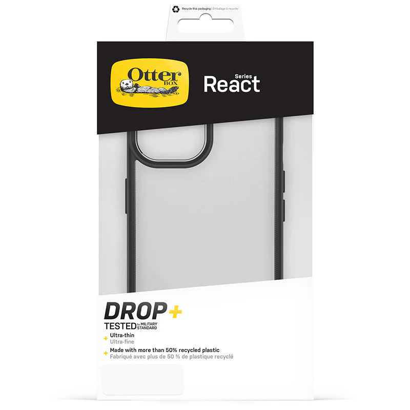 Otterbox iPhone 15 React Black Crystal (Clear/Black)