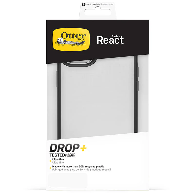 Otterbox iPhone 15 React Plus Black Crystal (Clear/Black) - Image 2