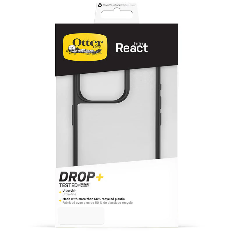 Otterbox iPhone 15 React Pro Black Crystal (Clear/Black) - Image 3