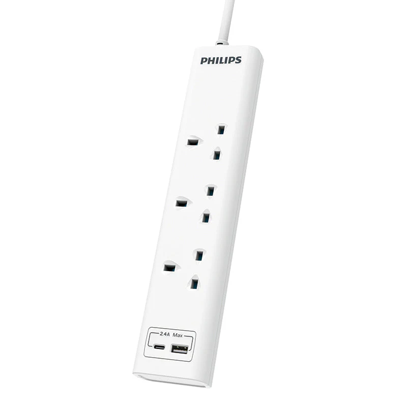 Philips CHP4131WA/69 3way 2M 1 USB-A & 1 USB-C Extension - Image 3