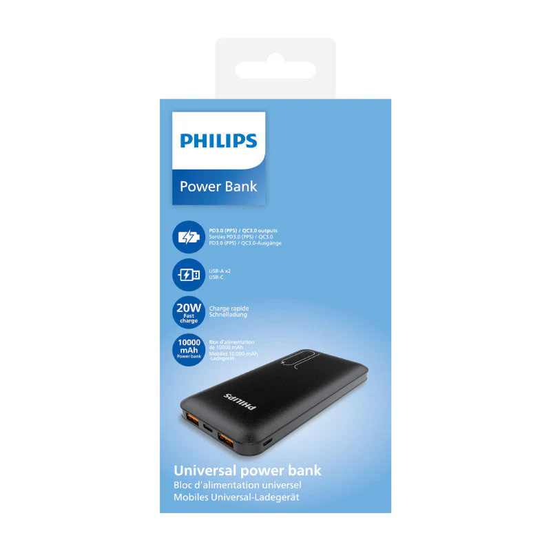 Philips DLP6812CB/00 10000mAh PD20W Powerbank (Black) - Image 2