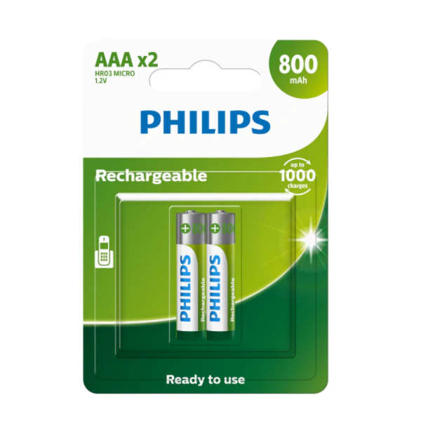 Philips R03B2RTU80/40 2AAA 800mAh MultiLife Rechargeable