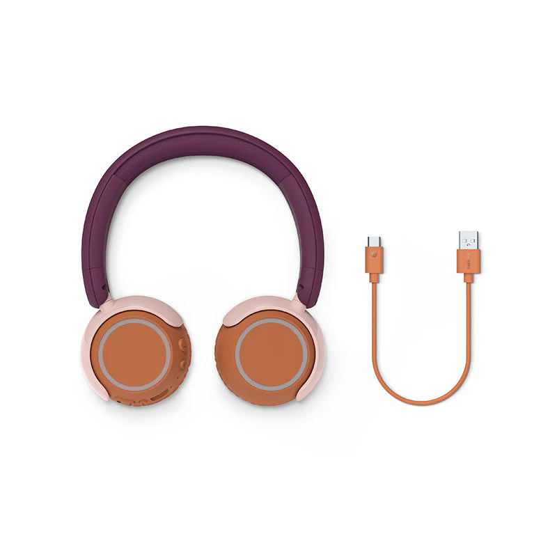 Philips TAK4200MP/00 Kids Wireless On-Ear Headphones (Maroon) - Image 3