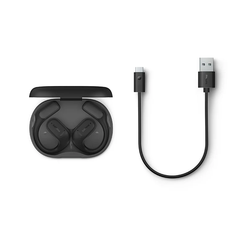 PhilipsTAA6709DG/97 Open-Ear TWS Ear-Hook Design (Black) - Image 3