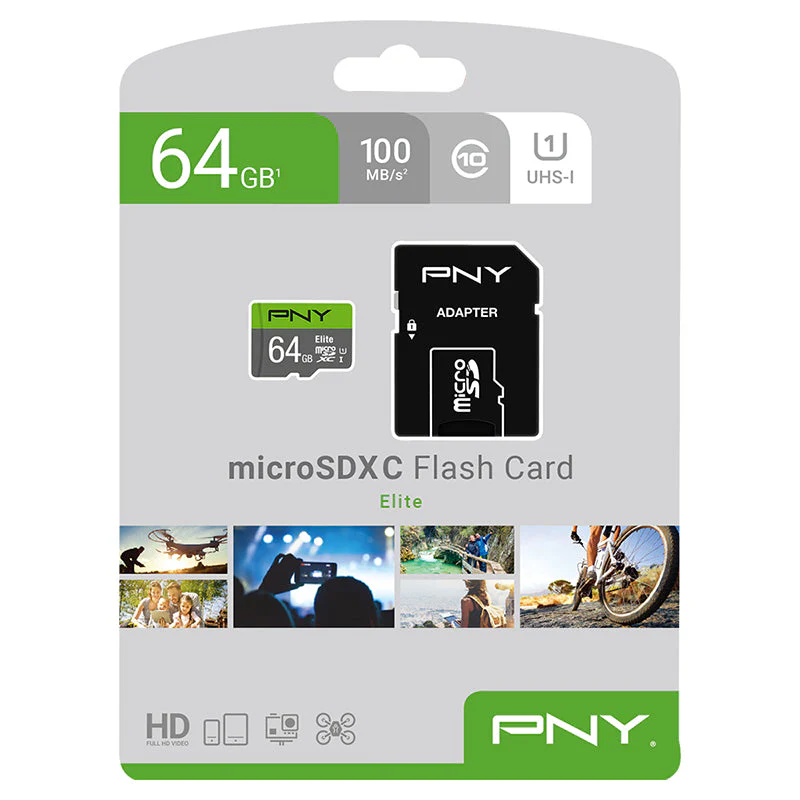 PNY Elite U1 microSD 64GB UHS-I Card - Image 2