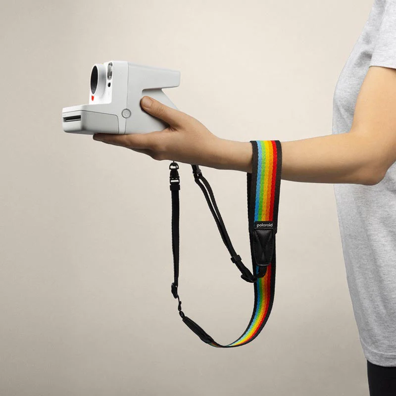 Polaroid Camera Strap Flat - Rainbow Black - Image 3