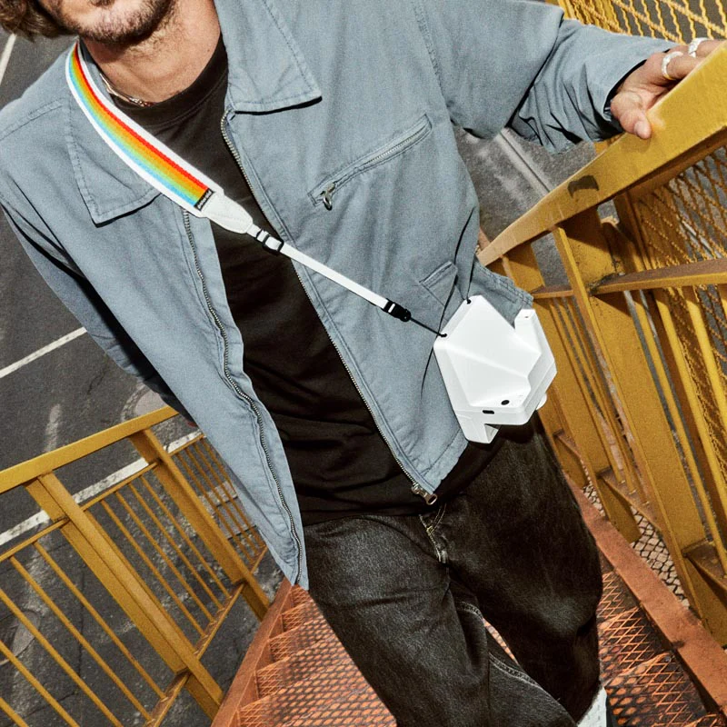 Polaroid Camera Strap Flat - Rainbow Grey - Image 2