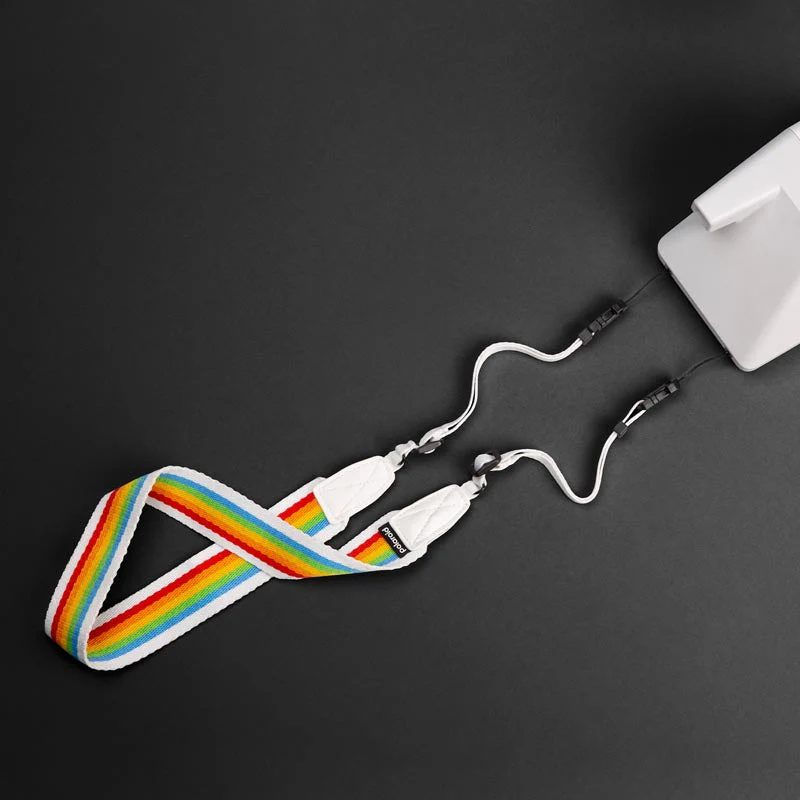 Polaroid Camera Strap Flat - Rainbow Grey - Image 3