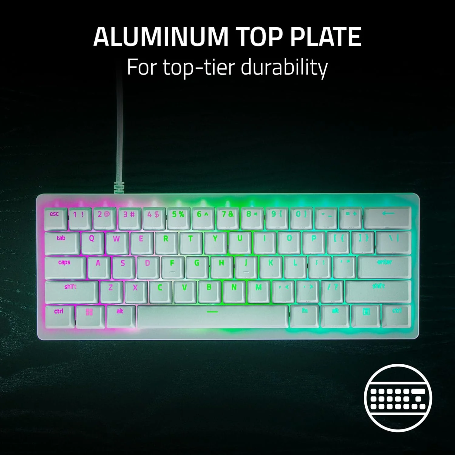 Razer Huntsman V3 Pro Mini Wired Gaming Keyboard (White) - Image 8