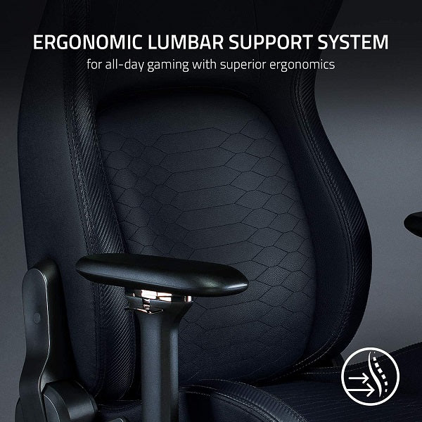 Razer Iskur Gaming Chair with Lumbar Support (Black) - Image 4