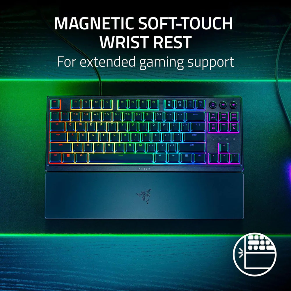 Razer Ornata V3 TKL Wired Gaming Keyboard (Black) - Image 6