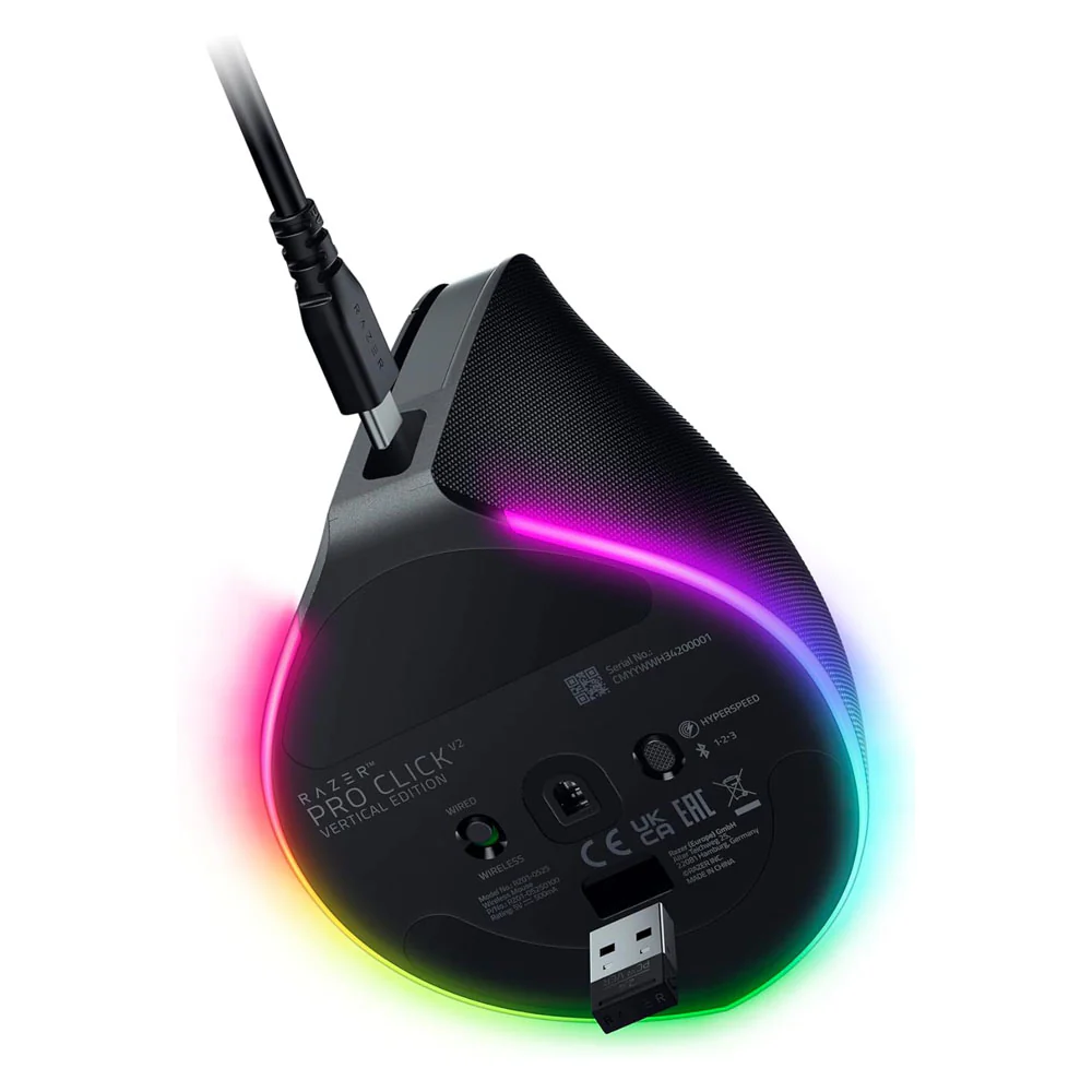 Razer Pro Click V2 Vertical Edition Wireless Gaming Mouse (Black) - Image 5