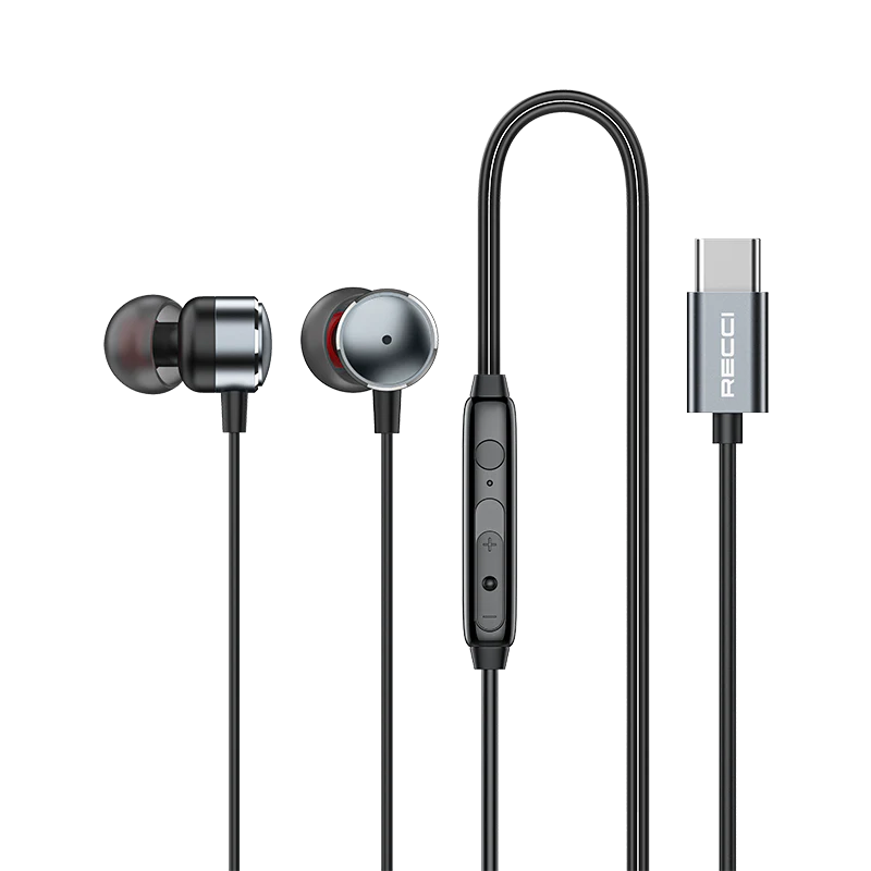 Recci REP-L38 High-Level Sound Metal Wired Earphone - Image 3